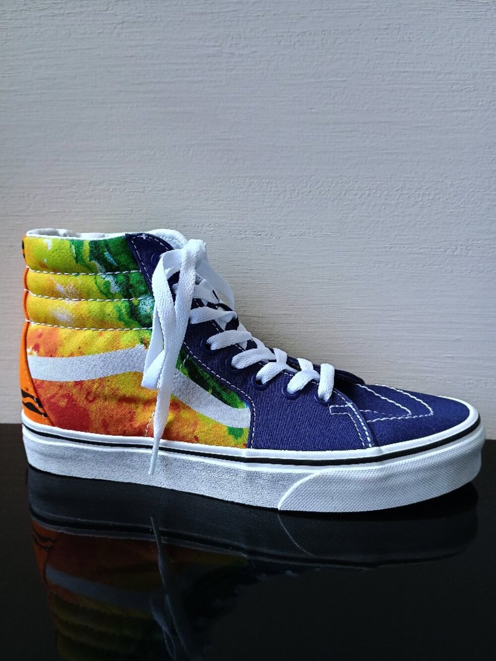 Vans Women's Sk8-Hi Crayola Suede/Canvas Sneaker in Fantastic Mashup Multicolor